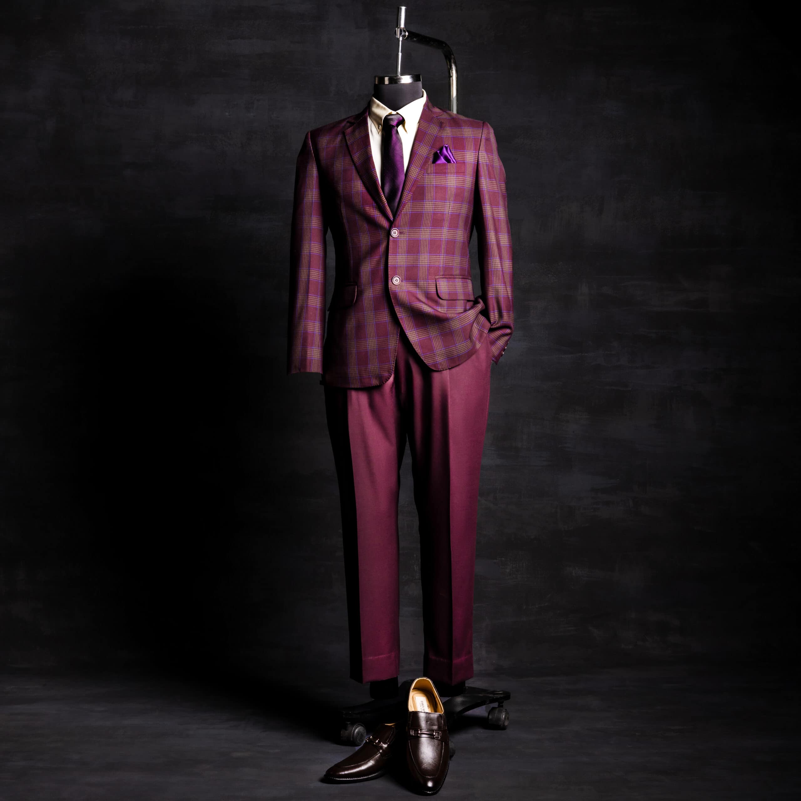 Darzi - Tailored Plaid Two Pc Suit