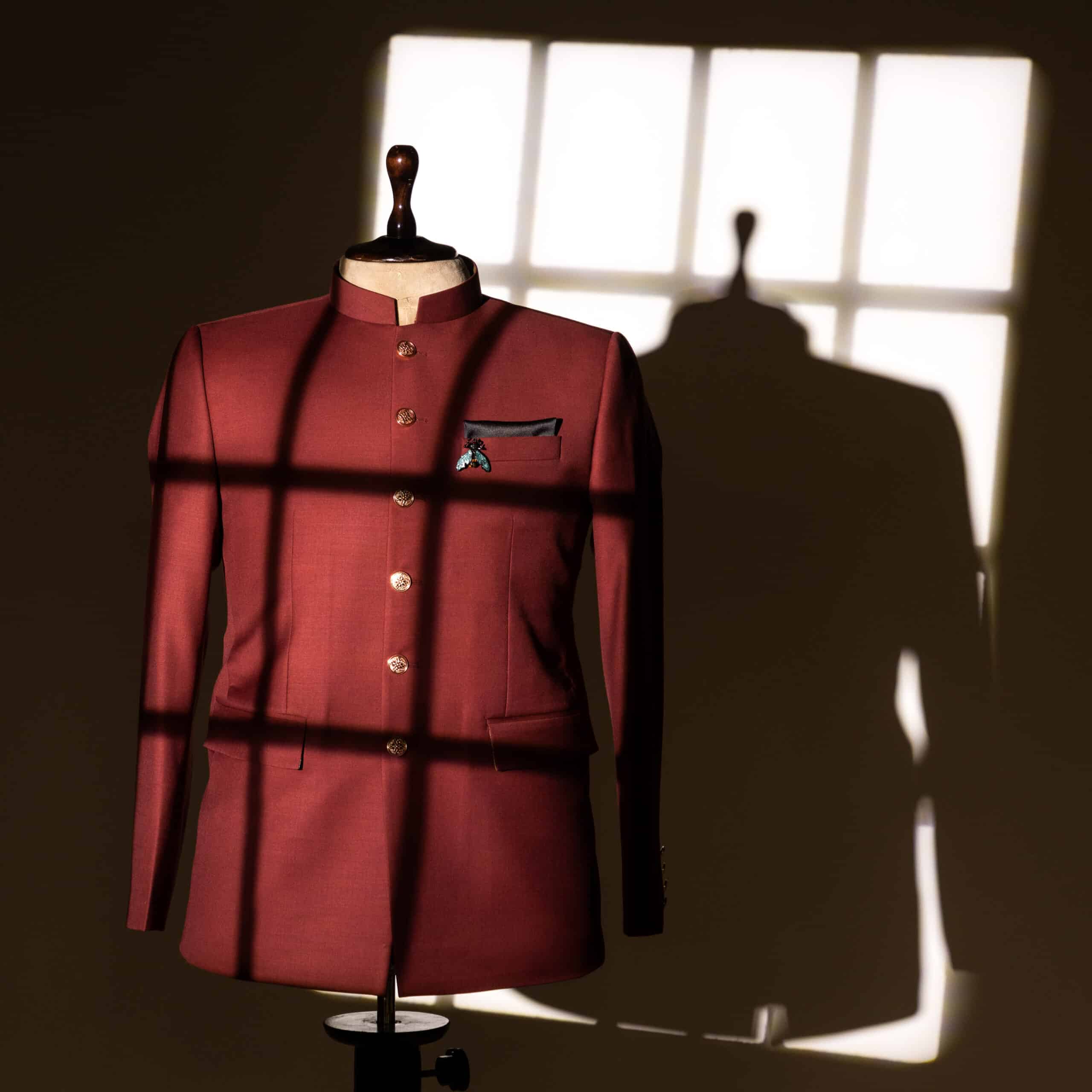 Darzi - Tailor-Made Crimson Bandhgala