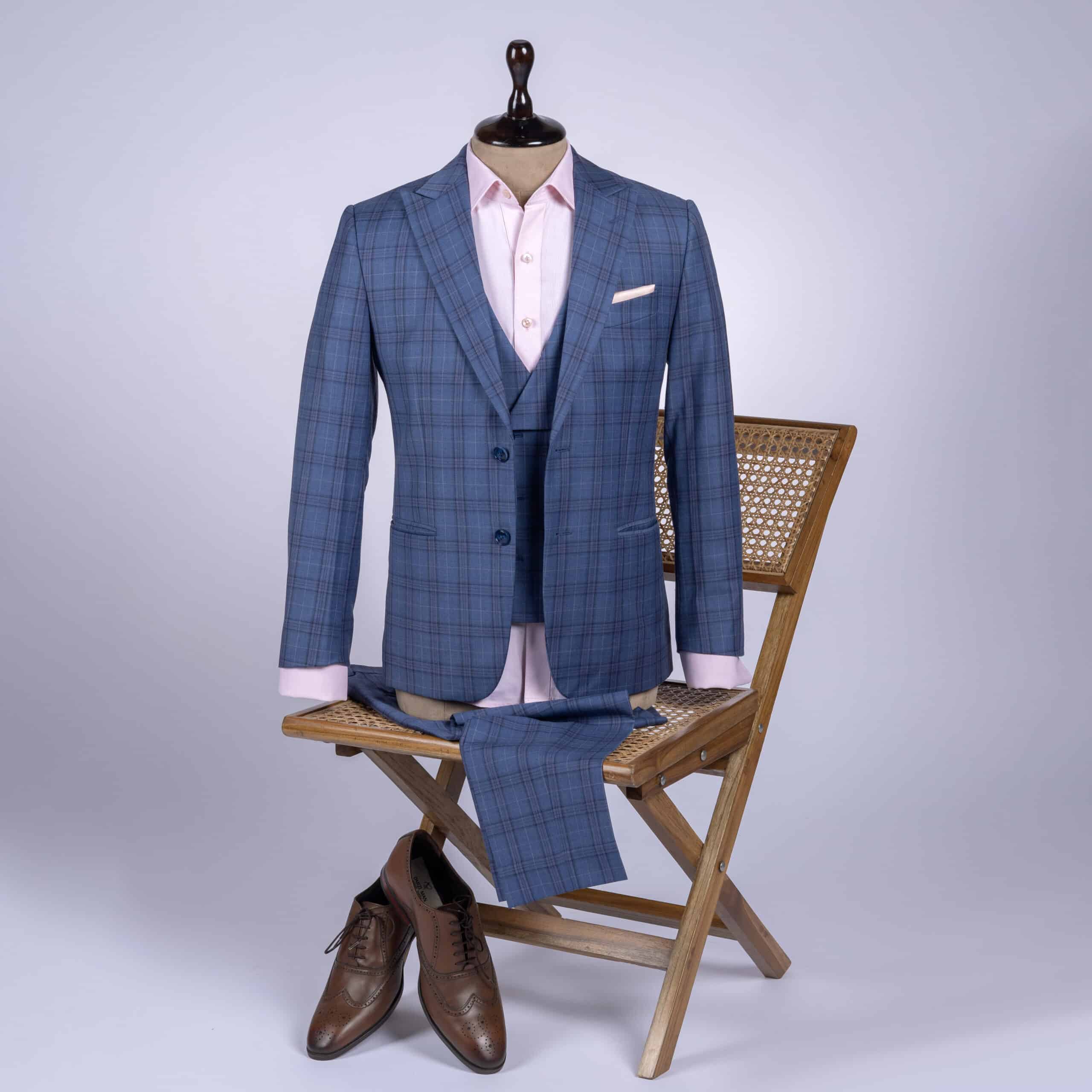 Darzi - Made-To-Measure Plaid Blazer Set